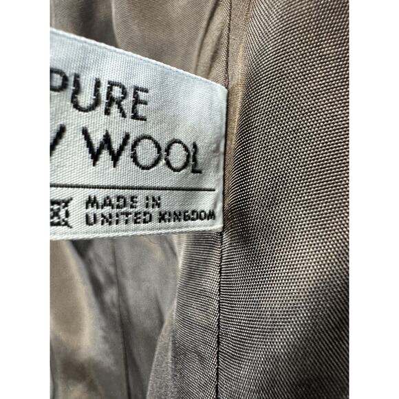 Paul Costelloe Dressage Wool Tweed Blazer Mocha Check Velvet Collar SZ 6 Regal - Picture 9 of 12